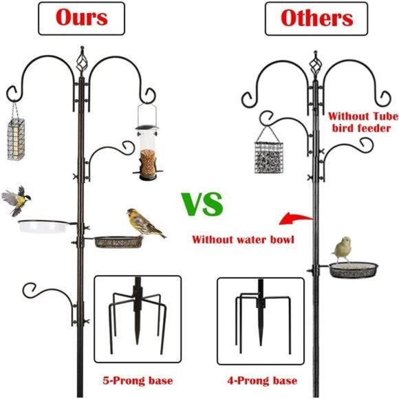 Bird Feeding Station Kit Bird Feeder Pole Bird Feeder Hanging Kit Multi Feeder - Picture 6 of 7